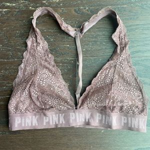 Victorias Secret Pink lace bralette. Size medium. Dusty pink. Never worn!